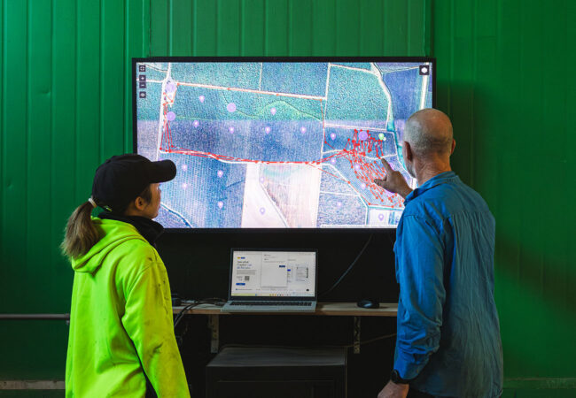 Gavin Devaney with Smart Farm technology